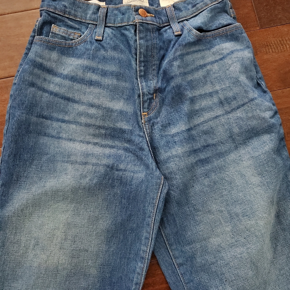 Vintage straight short slim hip and thigh jeans size 25 new universal thread - Picture 3 of 5